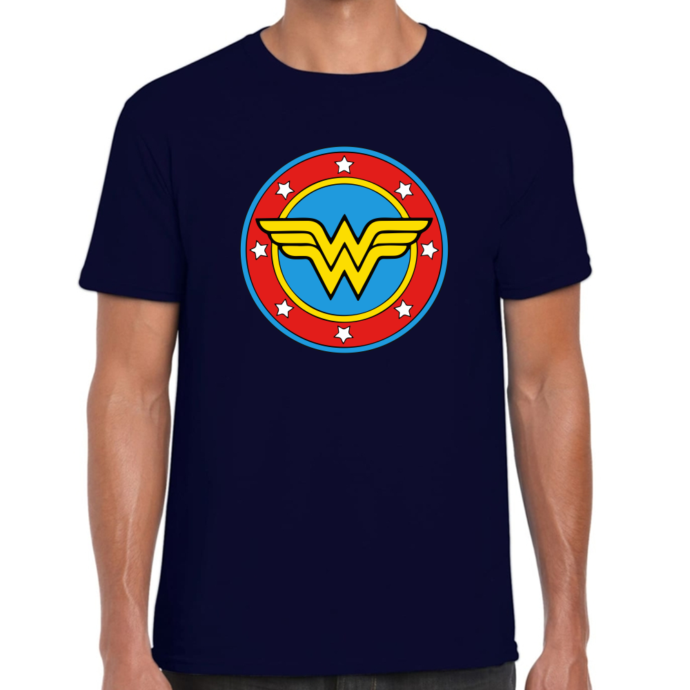 Playera Wonder Woman Escudo DC Comics Algodón #0002008