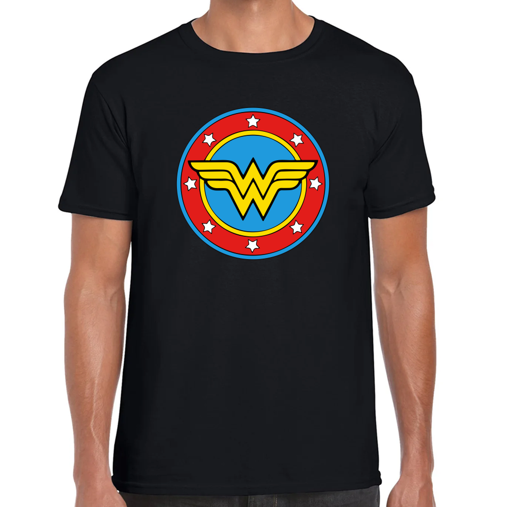 Playera Wonder Woman Escudo DC Comics Algodón #0002008