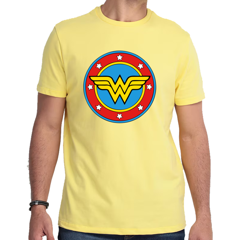 Playera Wonder Woman Escudo DC Comics Algodón #0002008