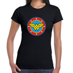 Playera Wonder Woman Escudo DC Comics Algodón #0002008