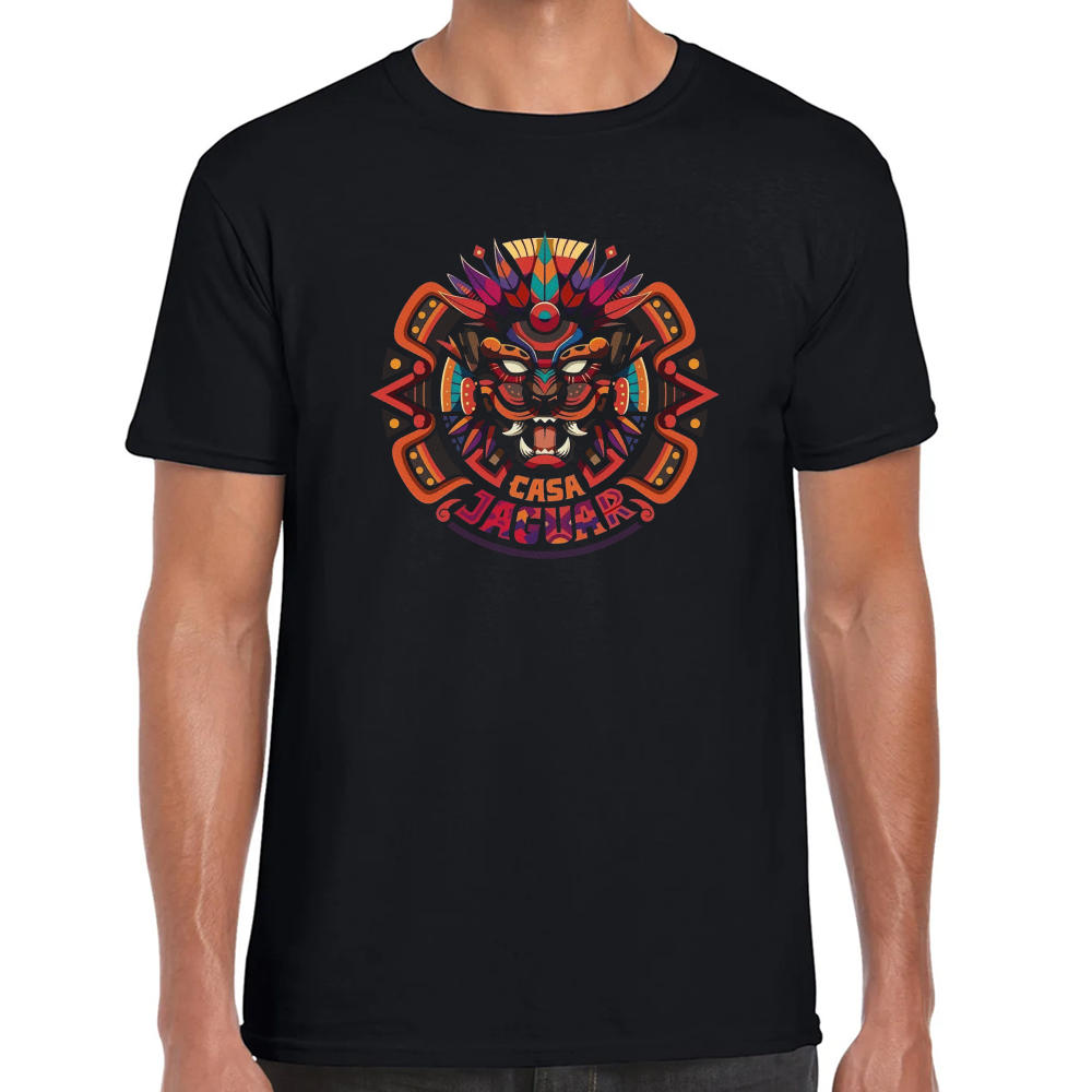 Playera Fiestas Patrias Mitología Azteca Casa Jaguar #0002017 Imagen principal del producto