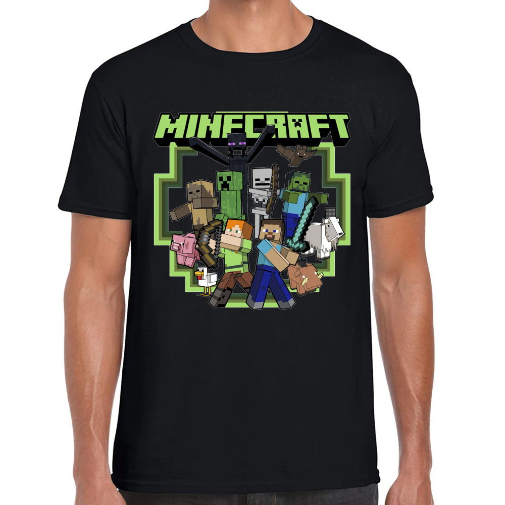Playera Steve & Alex Group Minecraft Algodón #0002030