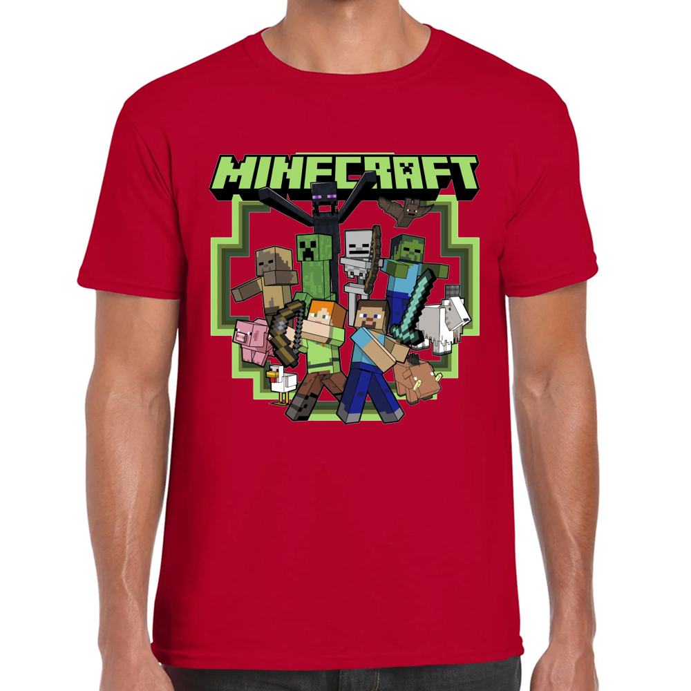 Playera Steve & Alex Group Minecraft Algodón #0002030
