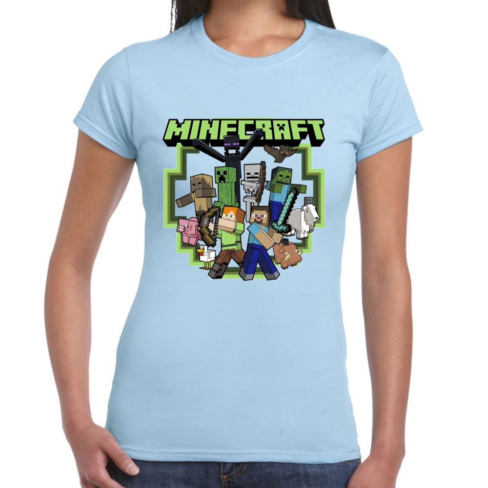 Playera Steve & Alex Group Minecraft Algodón #0002030