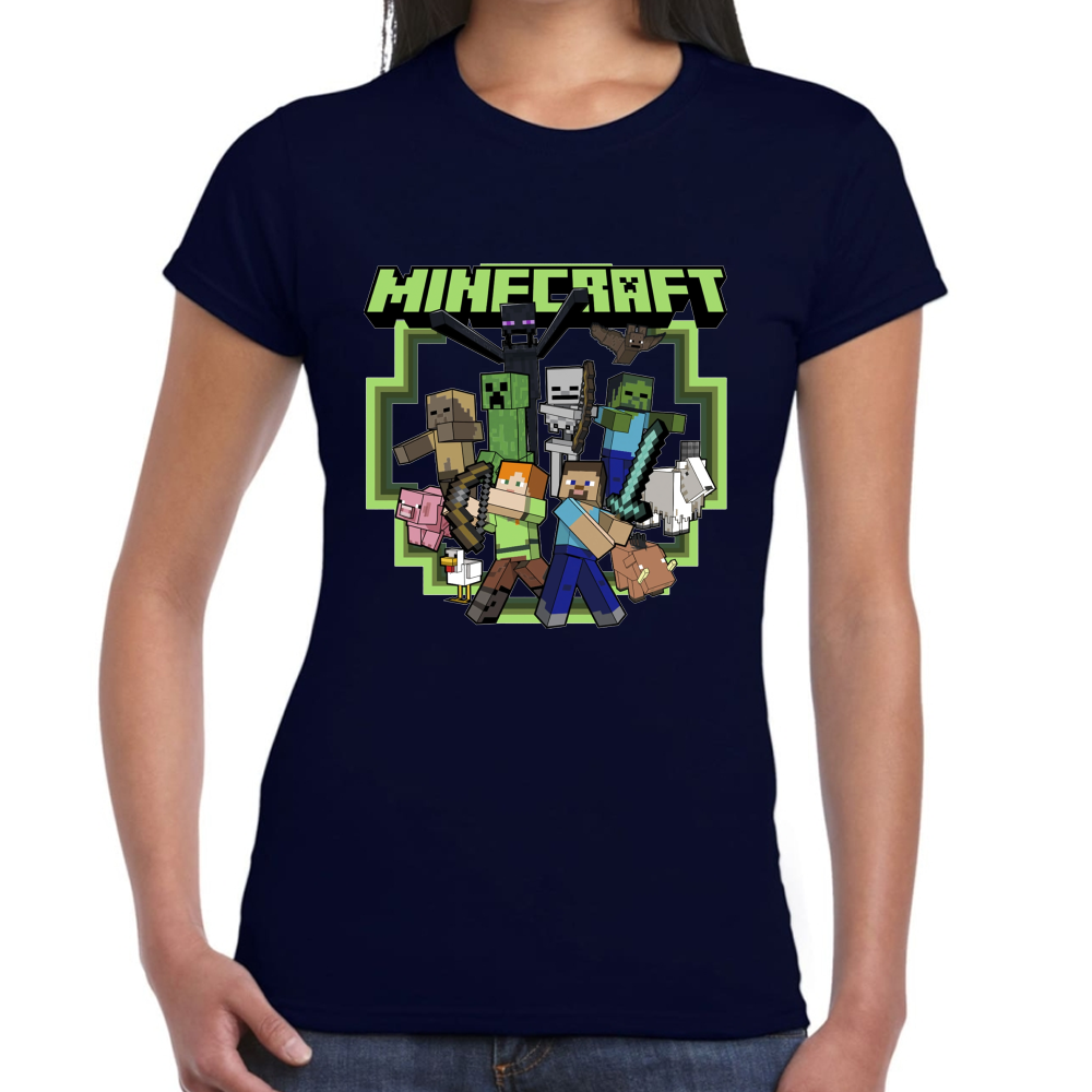 Playera Steve & Alex Group Minecraft Algodón #0002030 Imagen secundaria del producto