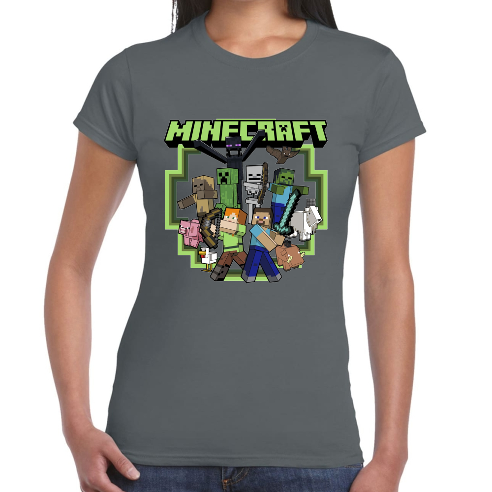 Playera Steve & Alex Group Minecraft Algodón #0002030