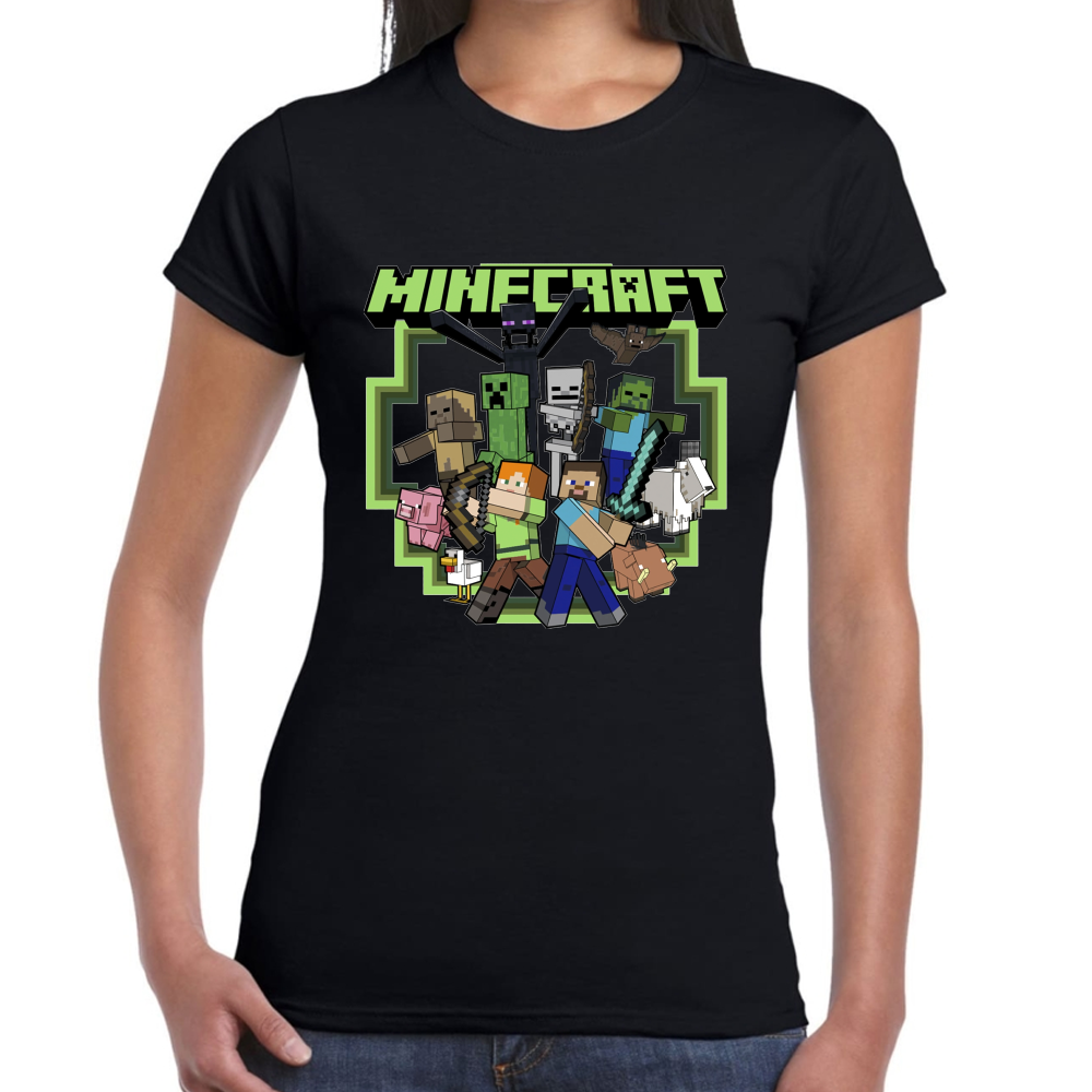 Playera Steve & Alex Group Minecraft Algodón #0002030