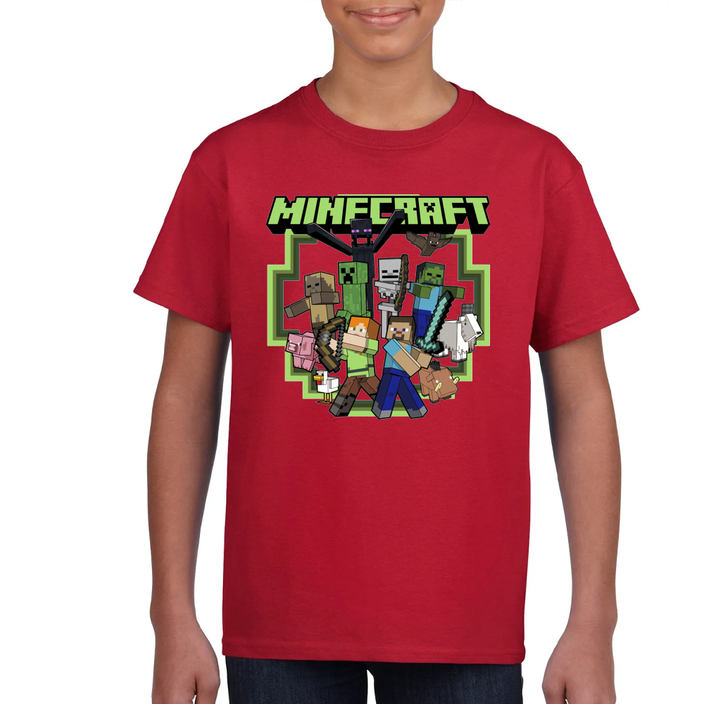 Playera Steve & Alex Group Minecraft Algodón #0002030