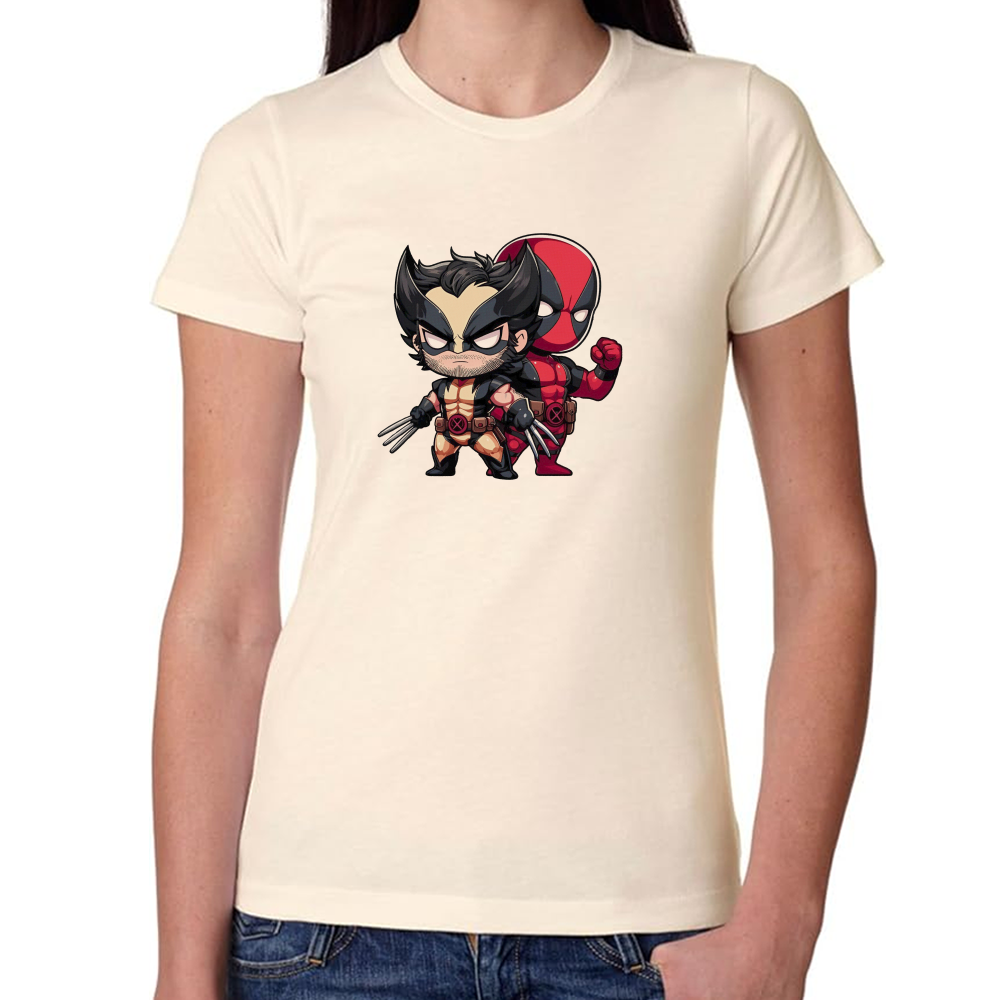 Playera Deadpool & Wolverine Cartoon Mini #0002047