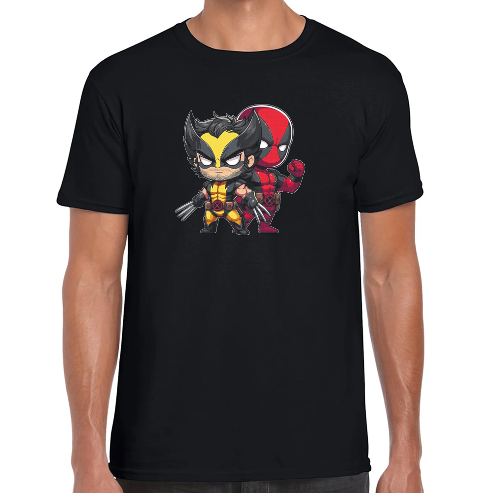 Playera Deadpool & Wolverine Cartoon Mini #0002047