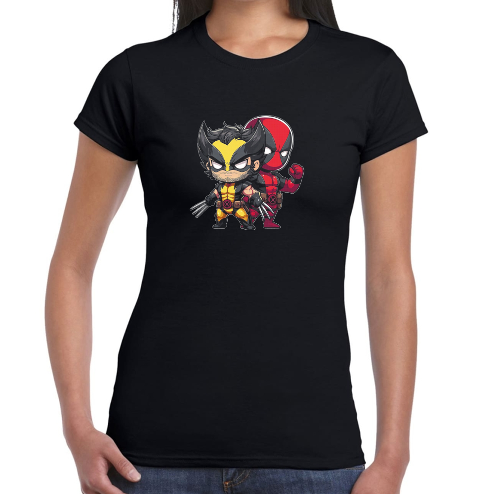 Playera Deadpool & Wolverine Cartoon Mini #0002047