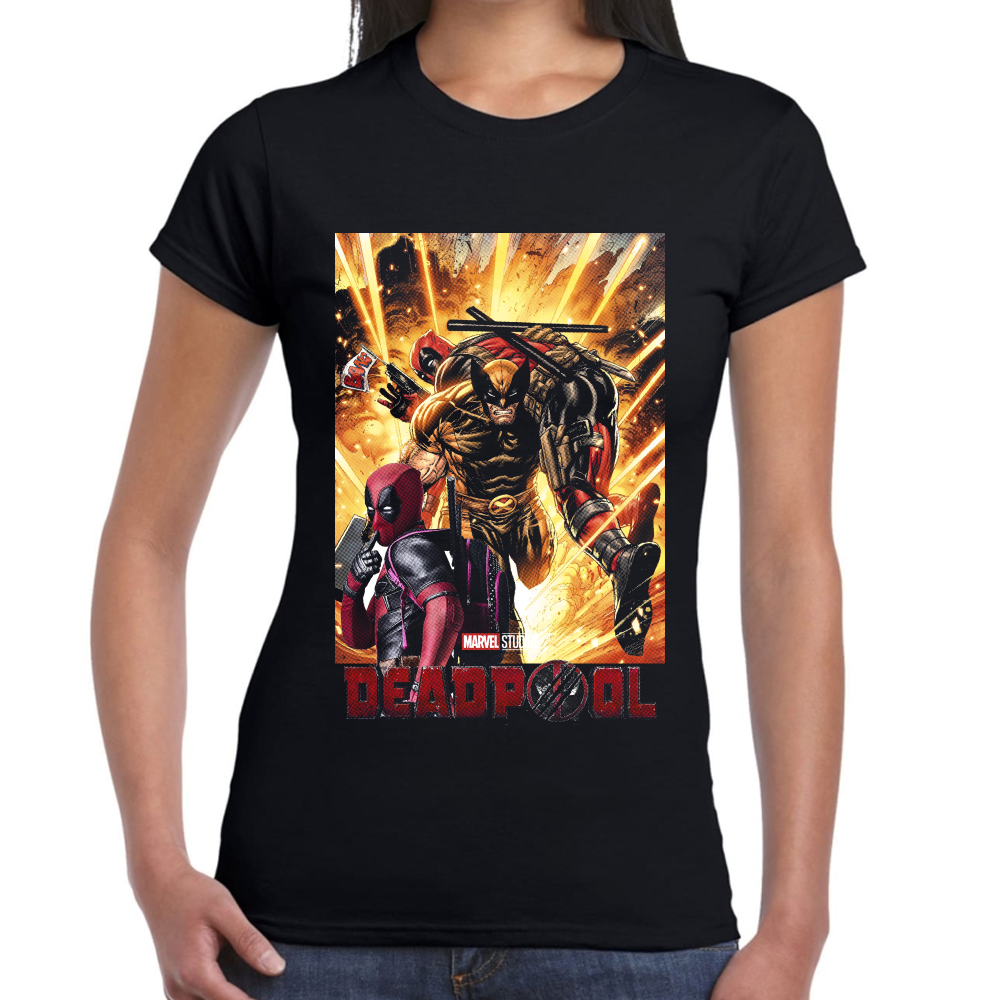 Playera Deadpool & Wolverine de Deadpool III Marvel #0002058