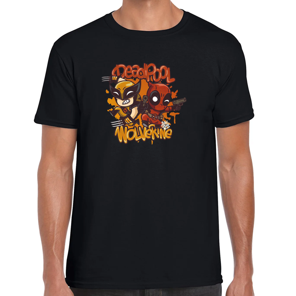 Playera Deadpool & Wolverine Mini Cartoon Algodón #0002069 Imagen principal del producto