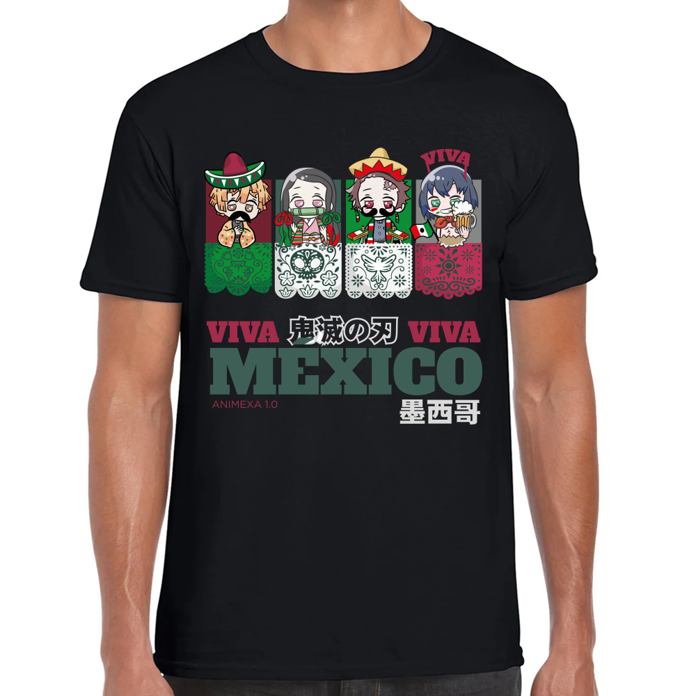 Playera Fiestas Patrias Demon Slayer Viva México #0002073