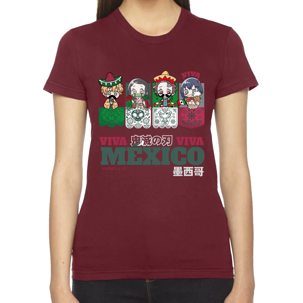 Playera Fiestas Patrias Demon Slayer Viva México #0002073