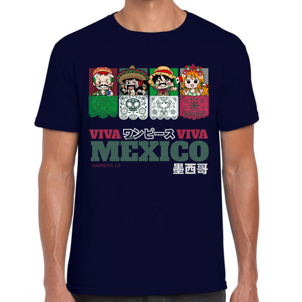 Playera Fiestas Patrias One Piece Viva México #0002074