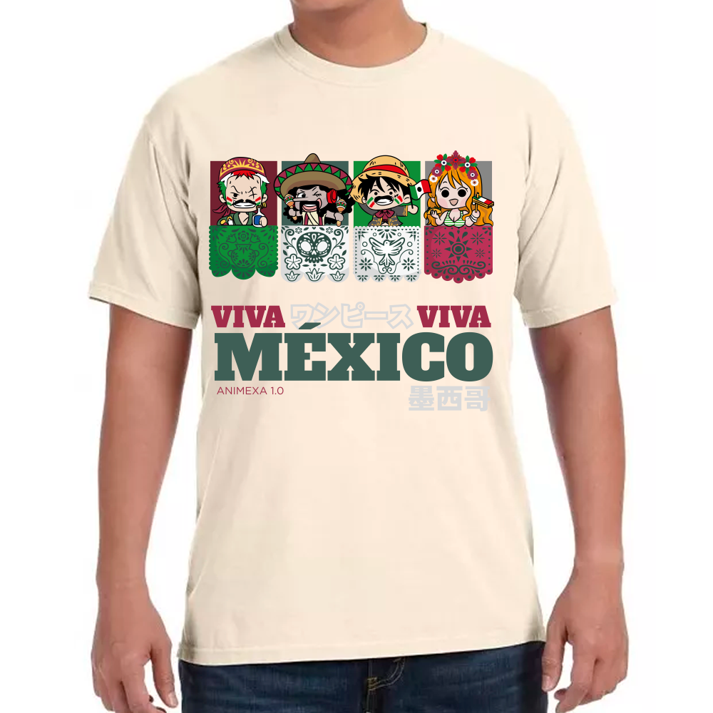 Playera Fiestas Patrias One Piece Viva México #0002074