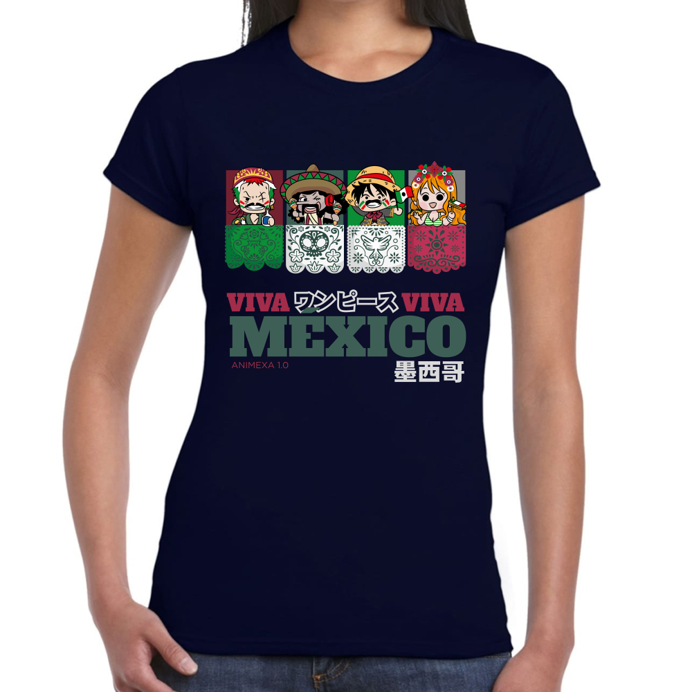 Playera Fiestas Patrias One Piece Viva México #0002074