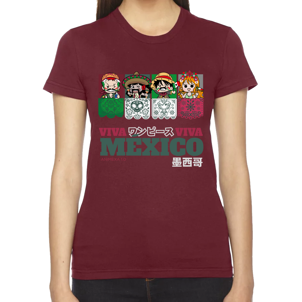 Playera Fiestas Patrias One Piece Viva México #0002074