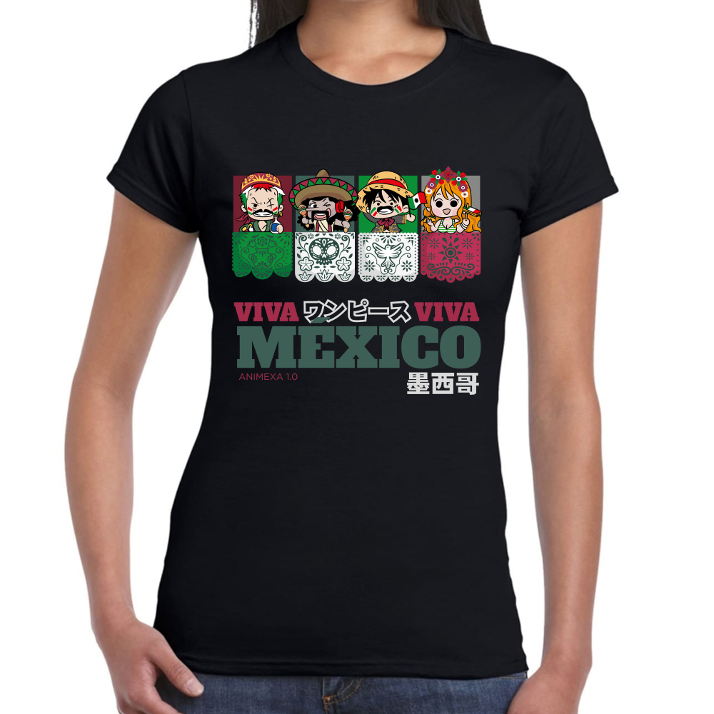 Playera Fiestas Patrias One Piece Viva México #0002074