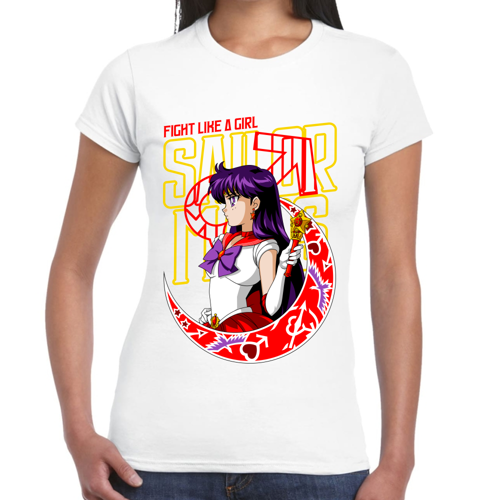 Playera Sailor Mars Fight Girl Sailor Moon #0002079