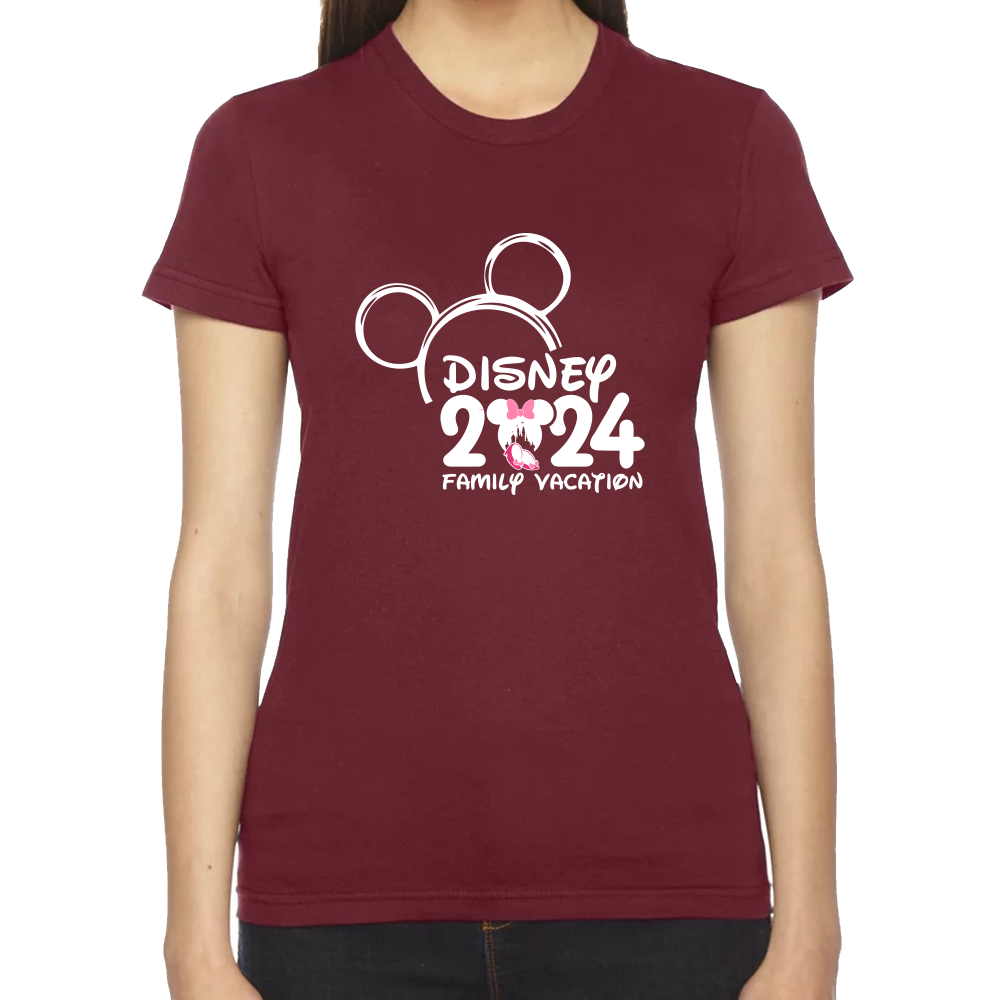 Playera Mujer Vacaciones Disney Family Minnie #0002086