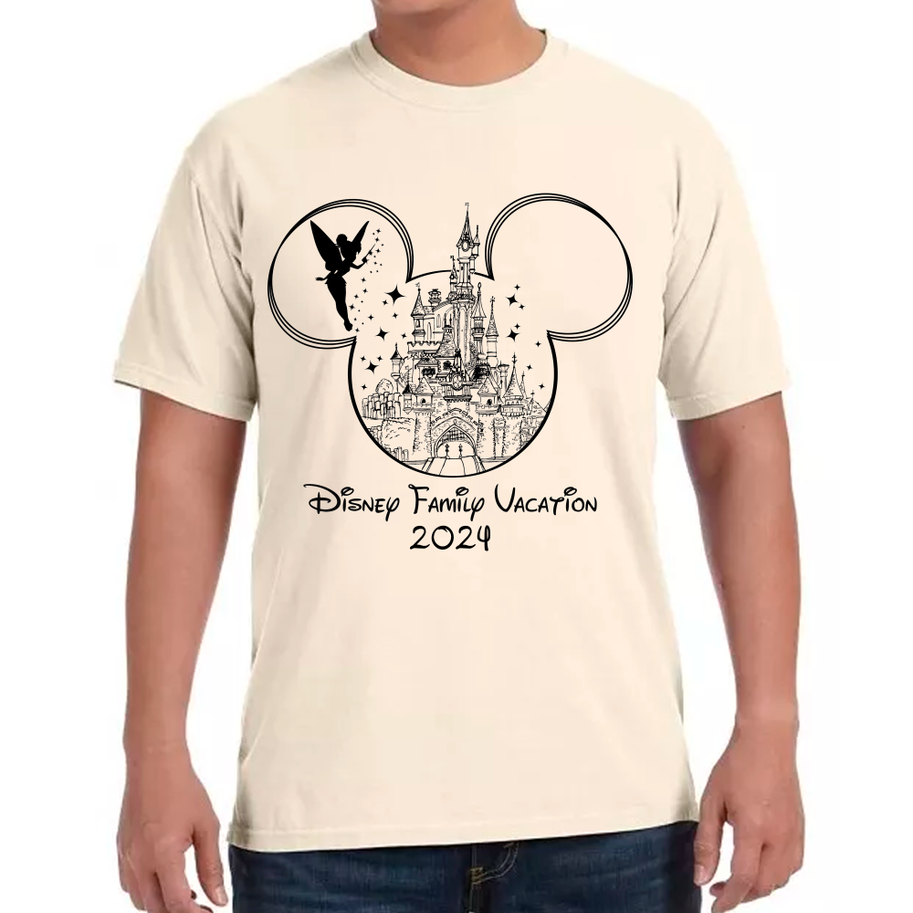Playera Vacaciones Disney Family Mickey Algodón #0002088