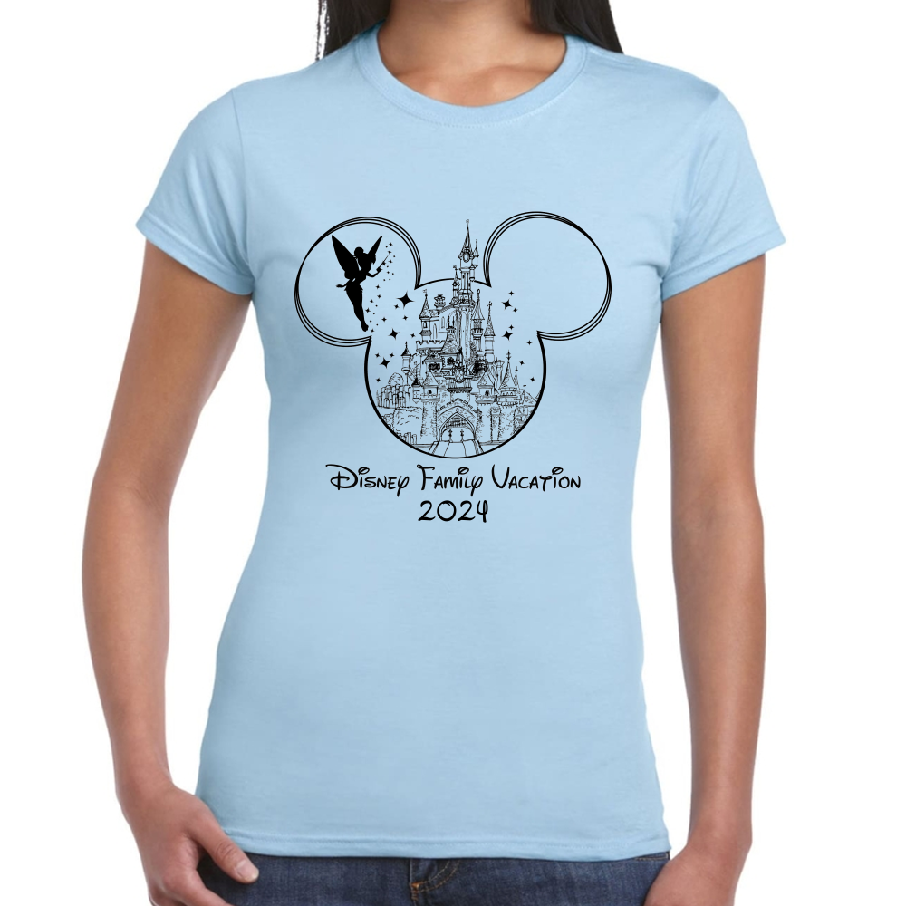 Playera Vacaciones Disney Family Mickey Algodón #0002088