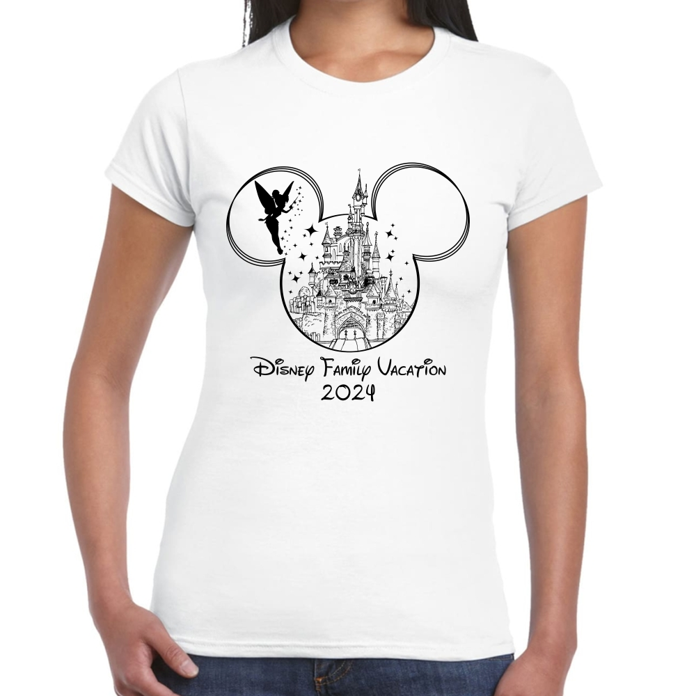 Playera Vacaciones Disney Family Mickey Algodón #0002088