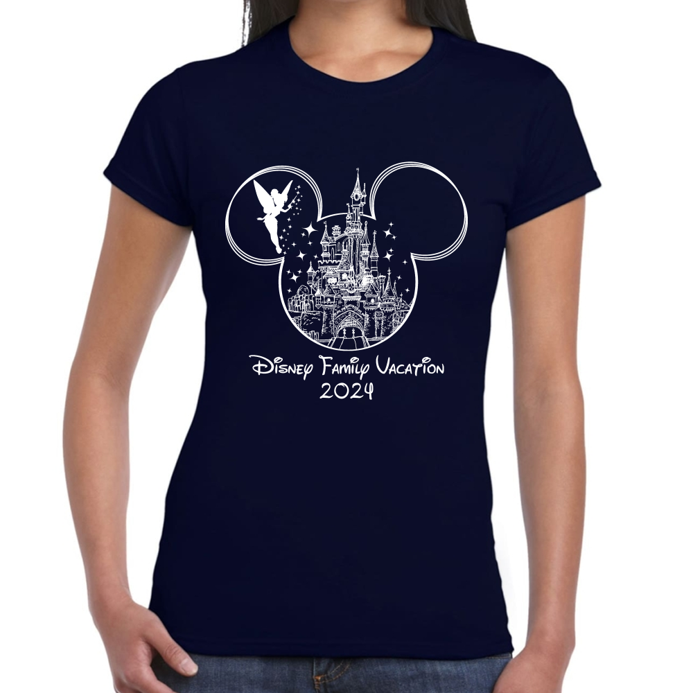 Playera Vacaciones Disney Family Mickey Algodón #0002088