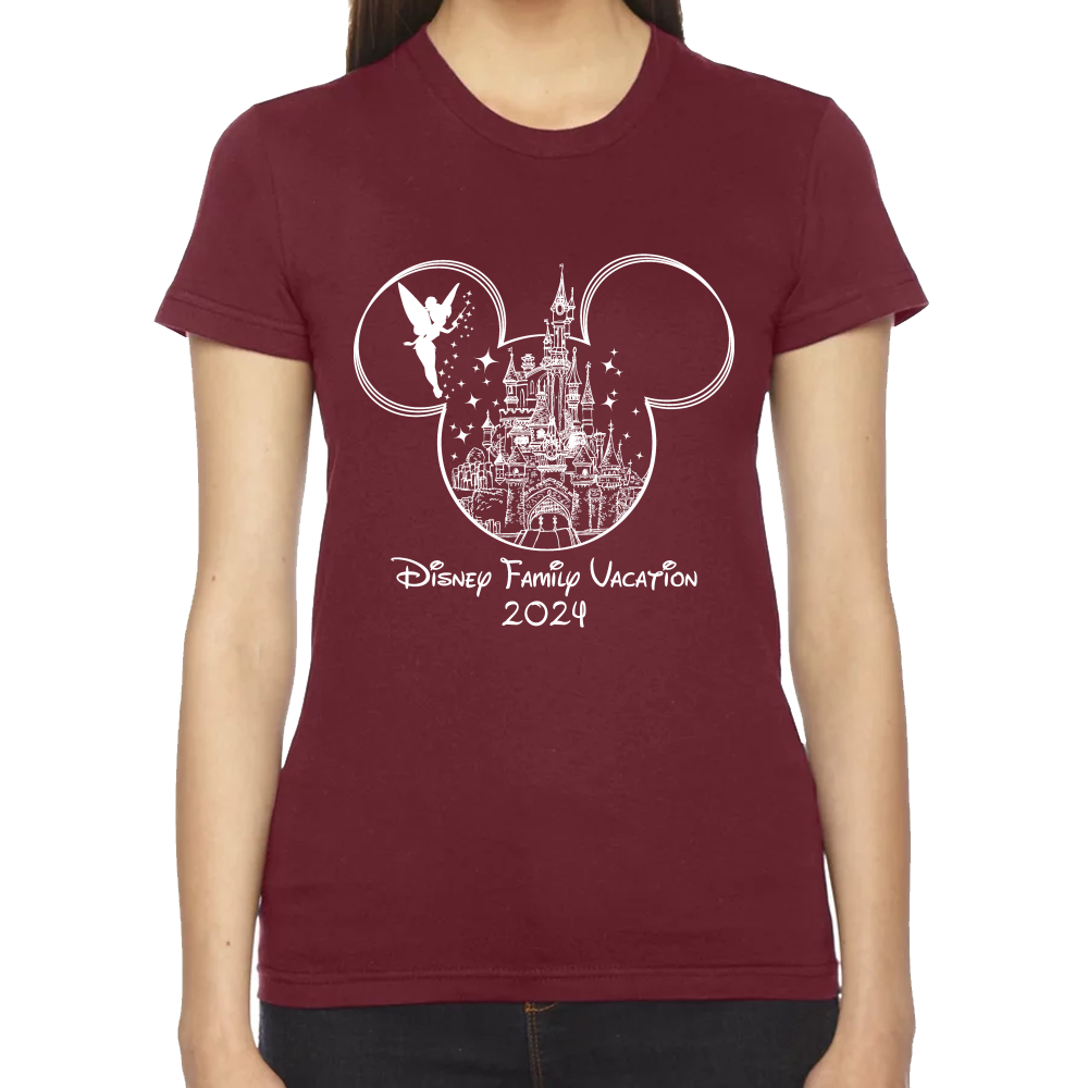 Playera Vacaciones Disney Family Mickey Algodón #0002088