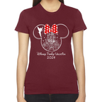 Playera de Mujer Vacaciones Disney Family Minnie Premium #0002089