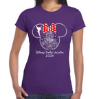 Playera de Mujer Vacaciones Disney Family Minnie Premium #0002089