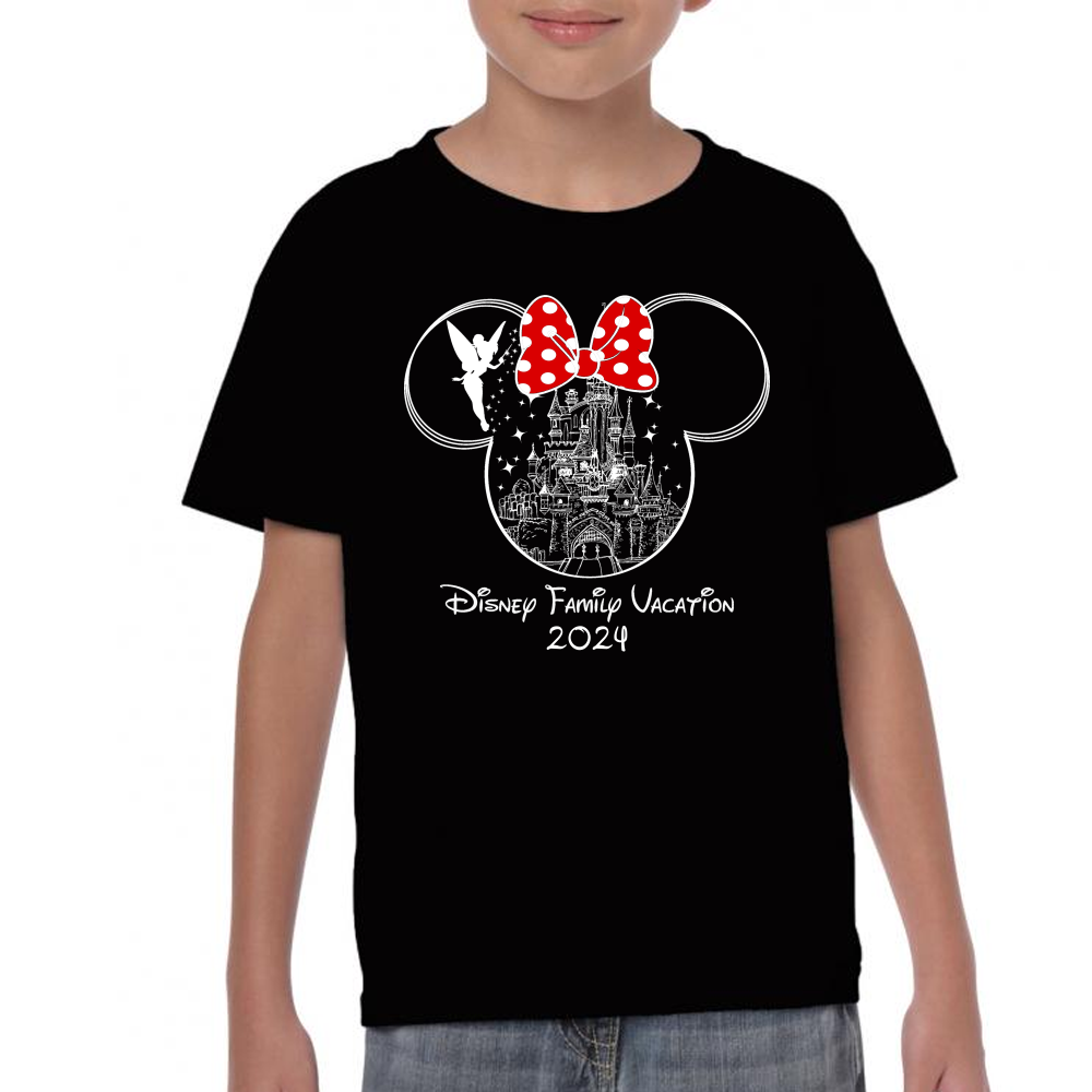 Playera de Mujer Vacaciones Disney Family Minnie Premium #0002089