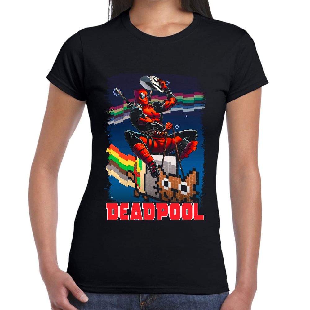 Playera Deadpool Bit Algodón Premium #0002104