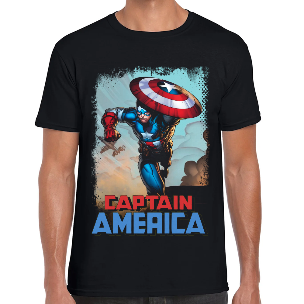 Playera Capitán América Marvel Algodón Premium #0002119