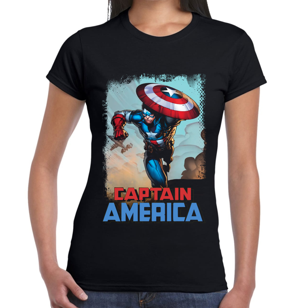 Playera Capitán América Marvel Algodón Premium #0002119 Imagen secundaria del producto