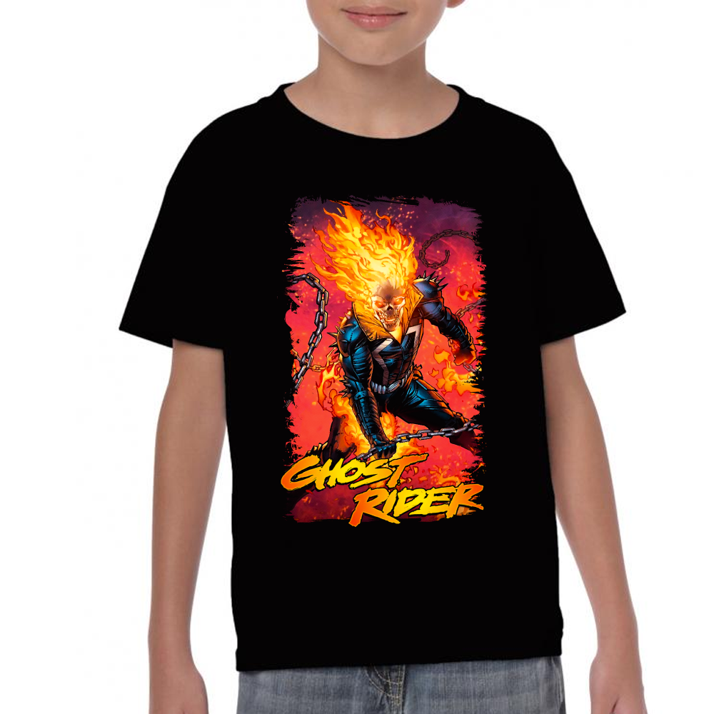 Playera Ghost Rider Marvel Algodón Premium #0002123