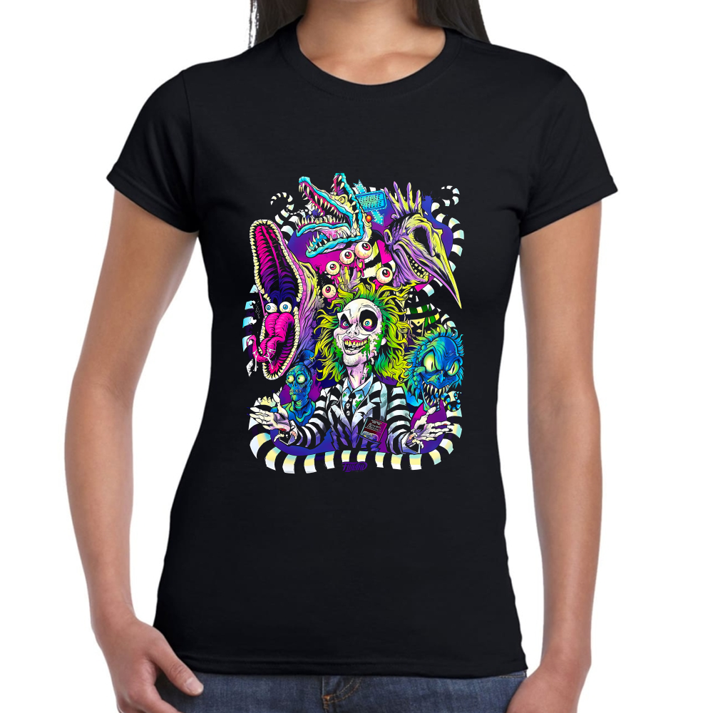 Playera Beetlejuice Poster Cartoon Algodón #0002127