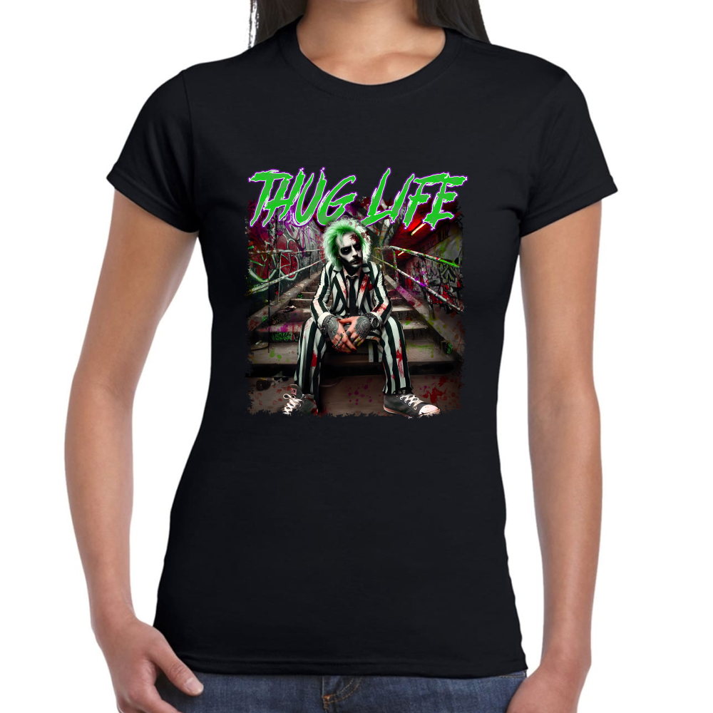 Playera Thug Life Beetlejuice Algodón Premium #0002173 Imagen secundaria del producto