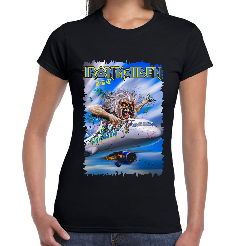Playera Iron Maiden Flight 666 Algodón Premium #0002215