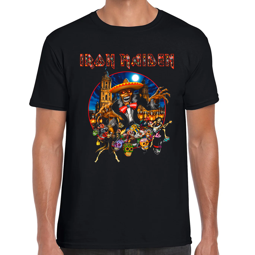 Playera Iron Maiden Día de Muertos México Mariachi #0002221