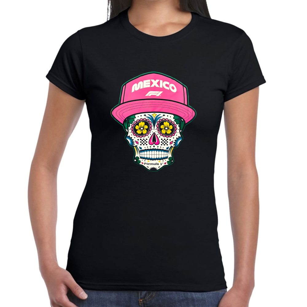 Playera Formula 1 México Día de Muertos Algodón #0002224