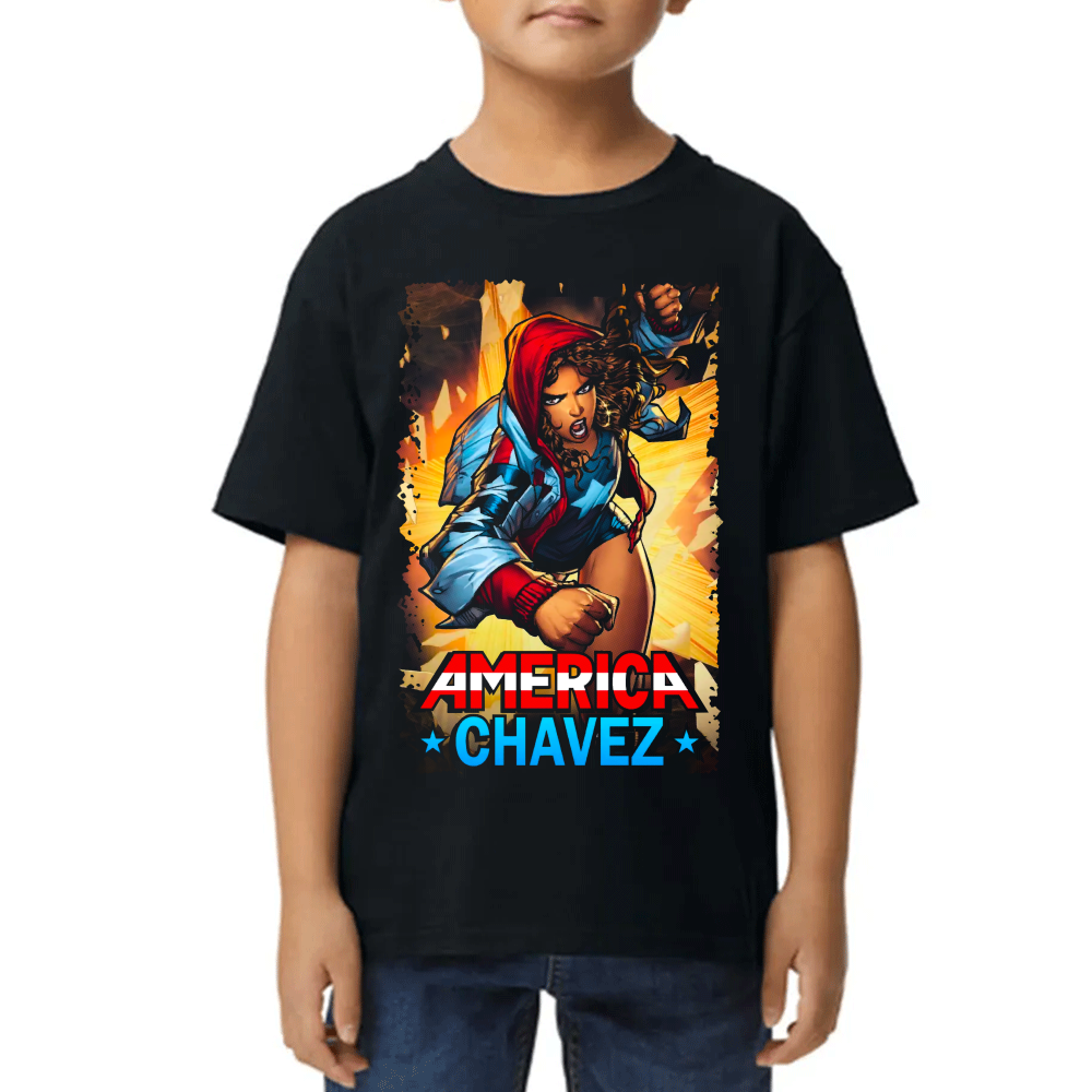 Playera America Chavez Marvel Algodón Premium #0002225 Imagen principal del producto