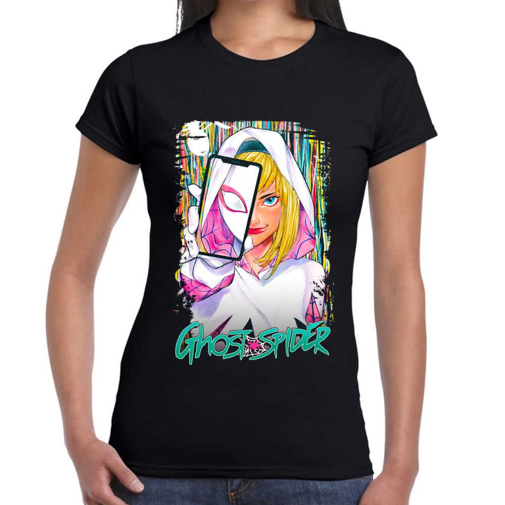 Playera Ghost Spider Marvel Algodón Premium #0002239