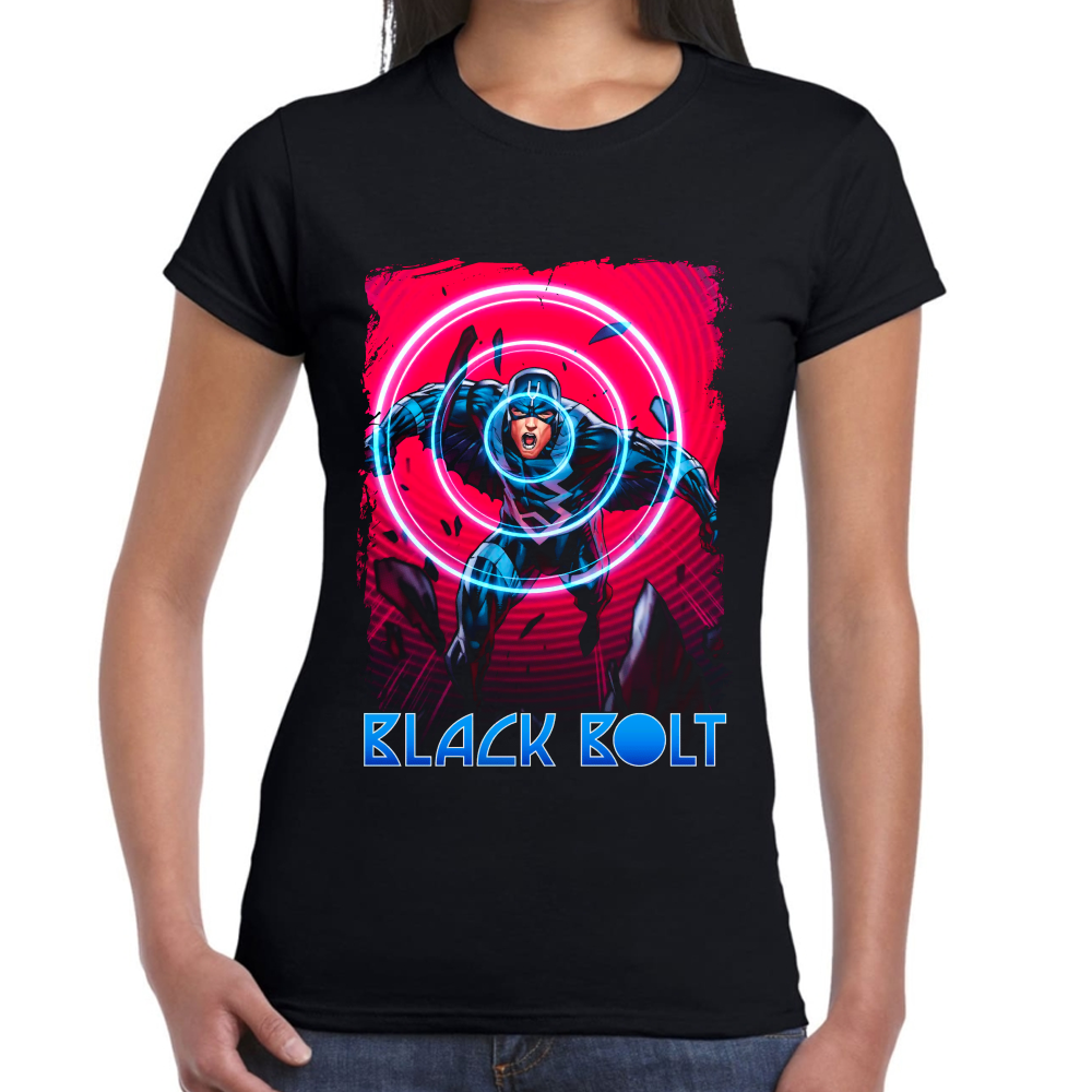 Playera Black Bolt Marvel Algodón Premium #0002284
