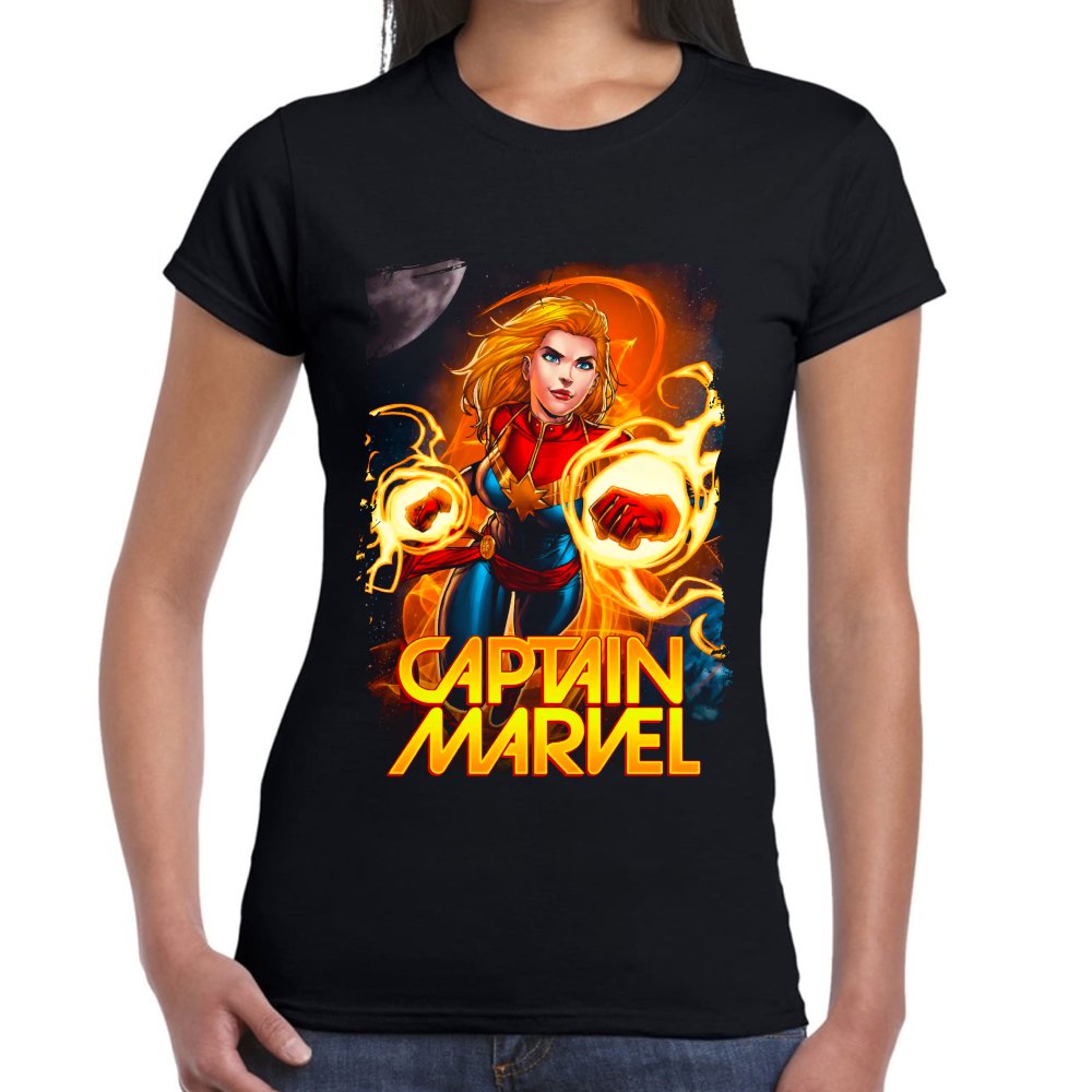 Playera Captain Marvel Marvel Algodón Premium #0002291