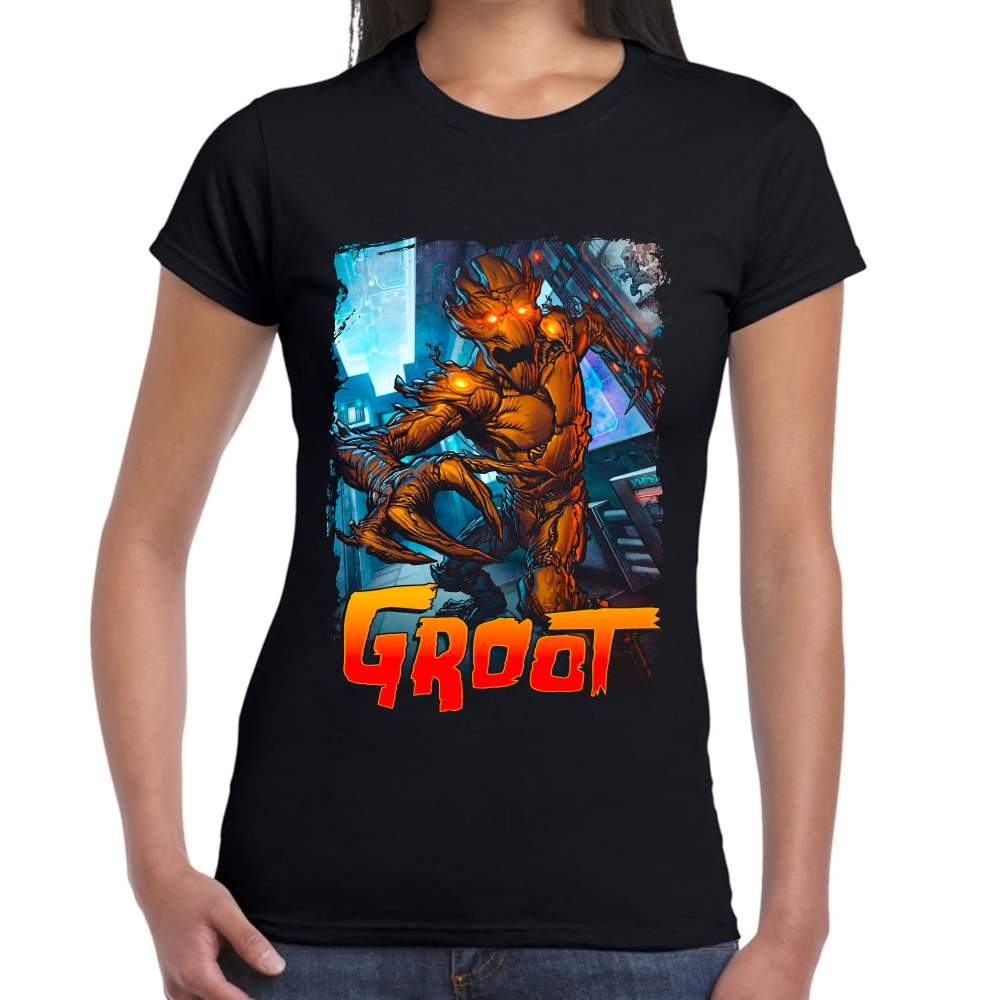Playera Groot Marvel Algodón Premium #0002311