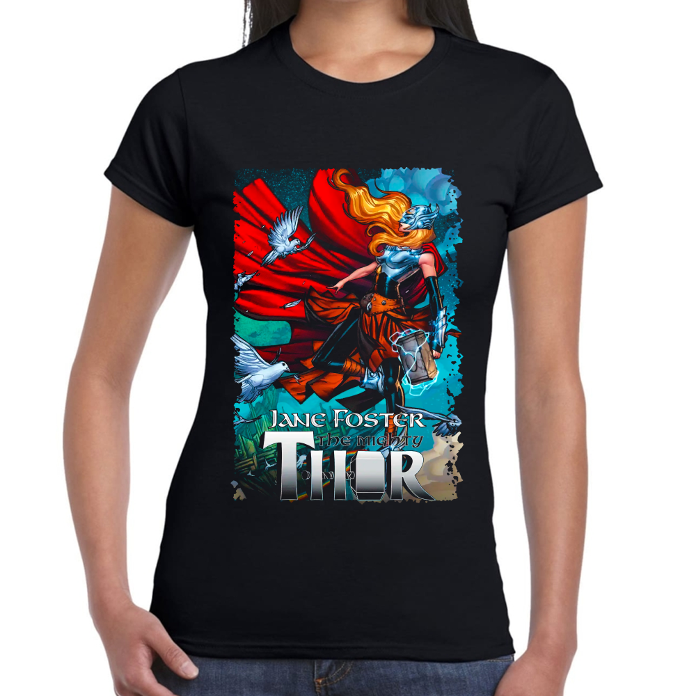 Playera Jane Foster The Mighty Thor Marvel Algodón Premium #0002325 Imagen secundaria del producto