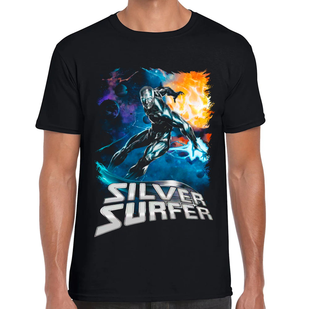 Playera Silver Surfer Marvel Algodón Premium #0002367